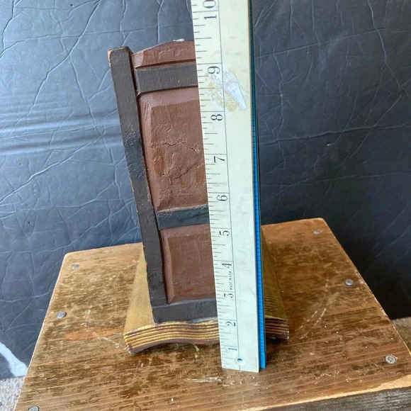 Vintage Art Decor Carb Wooden Men Sculpture Home Office Decor - Picture 3 of 7